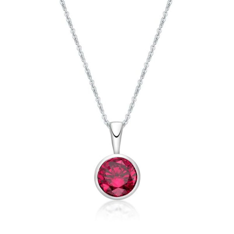 Picture of JULY            , 5mm BEZEL PENDANT with CHAIN